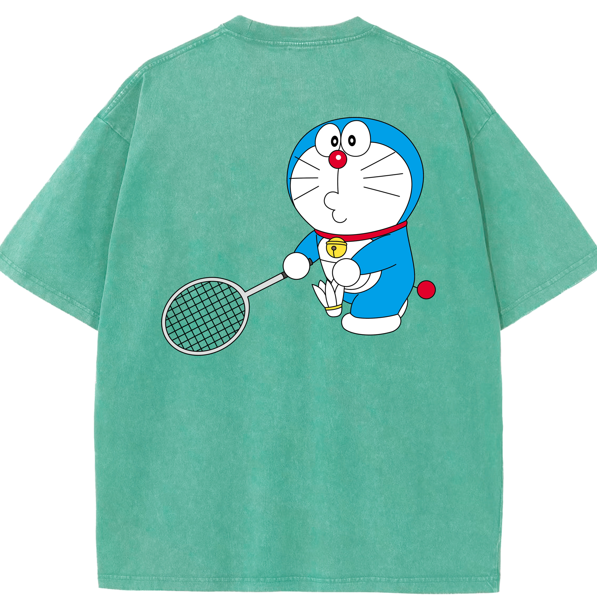 （画像用） ドラえもん Doraemon 綿100% ヴィンテージ風 半袖Tシャツ（背面プリント）